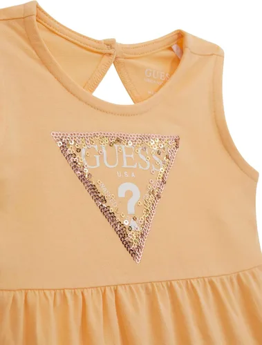 Vista 3 de GUESS baby-girls Eco - Conjunto de vestido sin mangas y cubrepañales