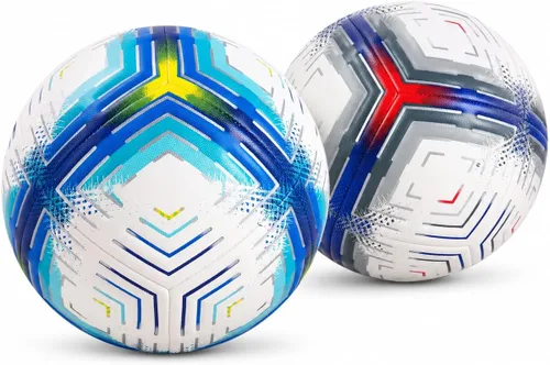 Vista 10 de Soccer Balls Size 5 Size 4 Size 3 Size 2 with Pumps, Bulk Pack of 1, 2 or 6 1 paquete blanco negro