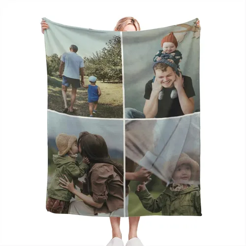 Vista 9 de Manta personalizada con foto, manta personalizada de franela polar para madre, padre, familia, amigos, amantes de mascotas, boda, día de San 1 Foto