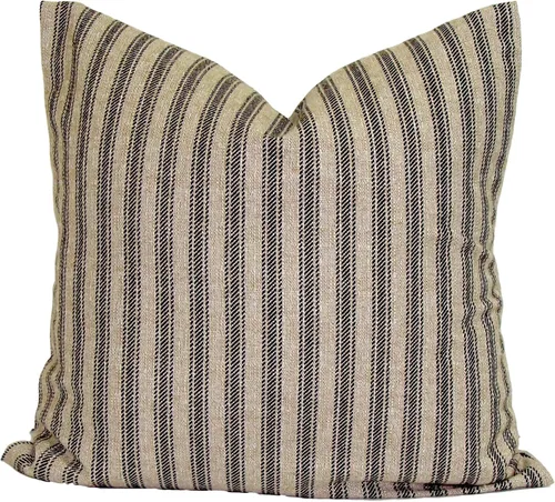Vista 5 de Black Tan Pillow Covers, Black Throw Pillow Cover, Black Tan Throw Pillow Covers, Black Decorative Pillow Covers, 16x16, 20x20, 18x18, ALL SIZES