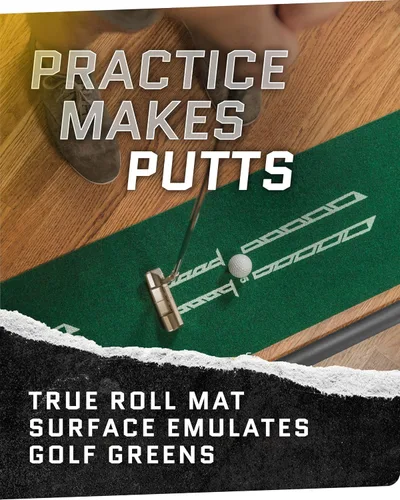 Vista 2 de SKLZ Putting Green: Perfect Your Golf Skills with Realistic Home Practice - Improve Your Putting Stroke, Lower Your Scores, and Enjoy Convenient