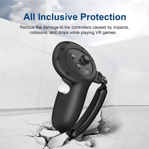 Vista 4 de Doohoeek Funda de agarre para controladores compatible con accesorios Meta Quest 3Oculus Quest 3, funda de agarre Slicone funda protectora