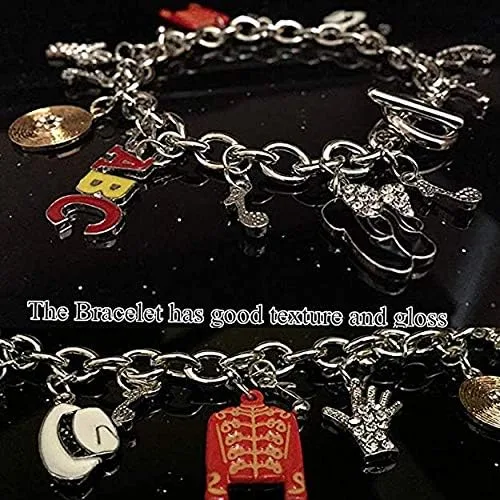 Vista 3 de Sumkyle MJ Pulsera con collar clásico para la colección conmemorativa de los fans de MJ