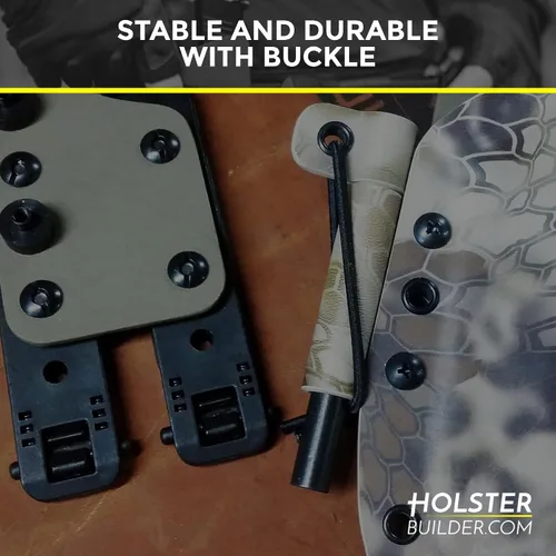 Vista 7 de Molle Attachment – Clip de cinturón de bloqueo rápido con hardware de montaje para fundas, bolsas de cargadores, fundas de cuchillos, chalecos