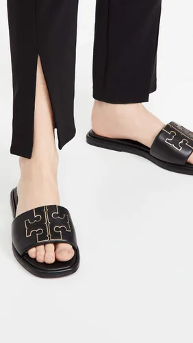 Vista 3 de Tory Burch Sandalias deportivas Double T para mujer, Miele