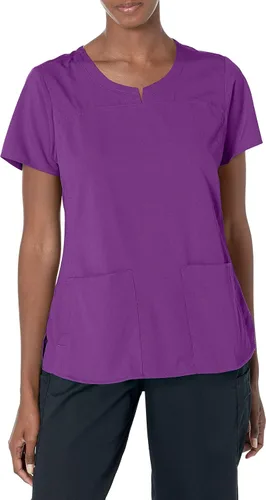 Vista 16 de Wink PRO - Camiseta médica con cuello de muesca y 4 bolsillos para mujer Negro