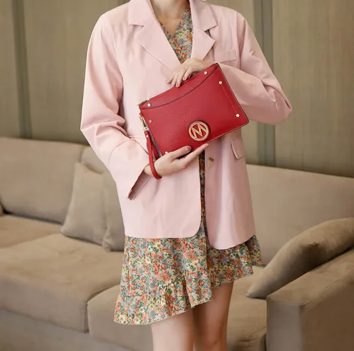 Vista 11 de MKF Collection Mia K - Bolso Hobo para mujer, de piel vegana, bolso de hombro holgado, bolso con asa superior