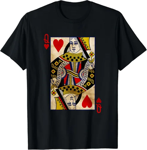 Vista 2 de Reina de Corazones Poker playera, hombre 2XL, Negro
