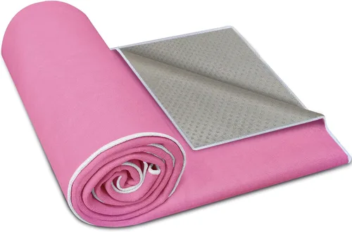 Vista 10 de Toalla de yoga caliente antideslizante, paquete de 2 toallas de yoga gruesas y suaves, absorbentes del sudor, con punto de agarre, 72 x 26 pulgadas