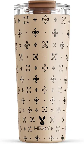 Vista 37 de Meoky - Taza de café de viaje aislada de 24 onzas: tapa a prueba de fugas, polvo de estrellas de ciruela