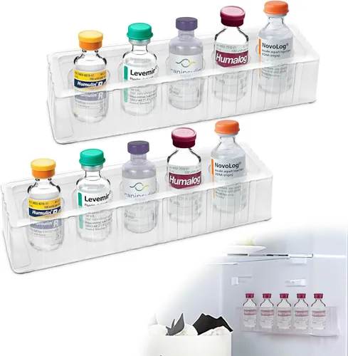 Vista 10 de LengKe Estuche de péptido de 18 ranuras para refrigerador, enfriador de insulina TravelCase para diabéticos estándar de 0.3 fl oz U-100 Viales, 0.3