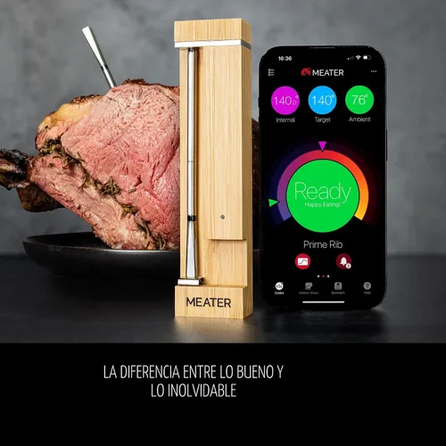 Vista 3 de MEATER Pro: Termómetro inteligente inalámbrico Bluetooth para carne digital Resistencia al calor de 1000°F Largo alcance Precisión certificada