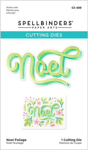 Vista 3 de Spellbinders Noel Foliage Bundle - Plantilla y troquel, transparente y metal