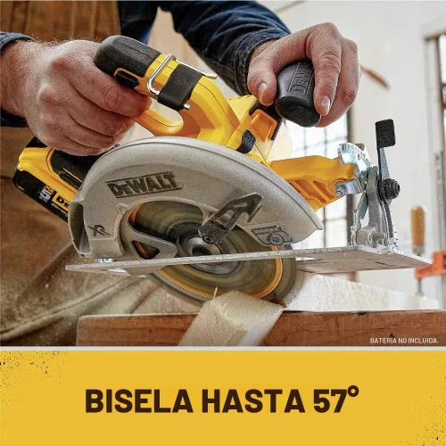Vista 4 de DEWALT DCS570B sierra circular inalámbrica de 7-1/4 pulgadas, 20 voltios con freno, herramienta sola