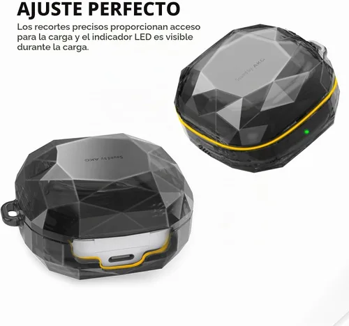 Vista 3 de AHASTYLE Compatible con Funda para Samsung Galaxy Buds FE (2023)/Galaxy Buds 2/Galaxy Buds Pro/Galaxy Buds Live Estuche rígido de PC