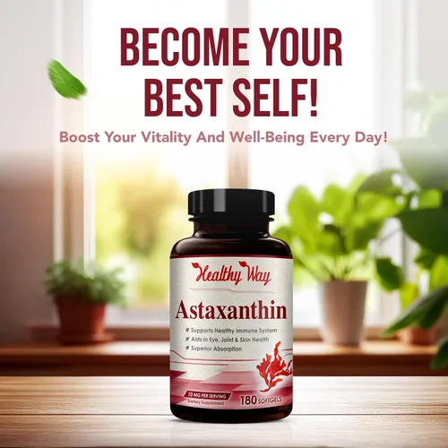 Vista 6 de Suplemento de astaxantina de fácil absorción, 10 mg de astaxantina de Haematococcus Pluvialis Microalgas frescas para apoyo a la salud de la piel