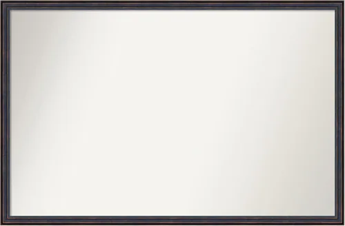 Vista 13 de Amanti Art Espejo de baño de bronce para sobre el fregadero, 25 x 26 pulgadas, espejo rectangular de bronce oscuro, marco de madera tradicional