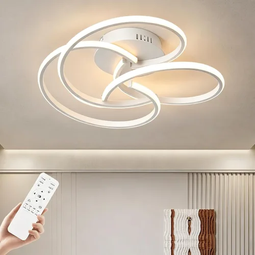 Vista 10 de CANEOE Lámpara de Techo LED Moderna, 42W Regulable Lámpara de Techo Empotrada con Control Remoto, Lámpara de Techo LED de Montaje Empotrado