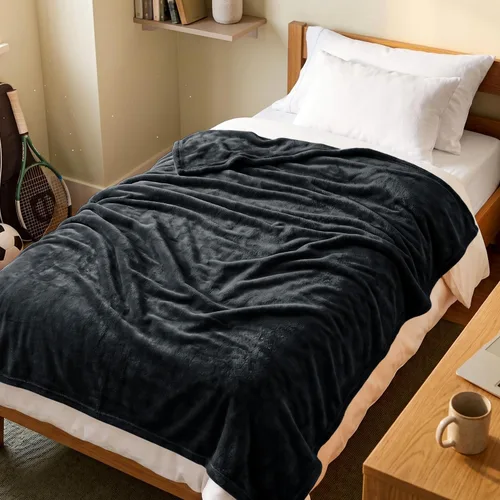 Vista 22 de Utopia Bedding - Manta de vellón de lujo, mullida, antiestática; manta de suave microfibra de 8.8 oz/yd² (300 g/m²) para sofá y cama; tamaño Gris