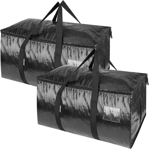 Vista 17 de BALEINE Paquete de 2 bolsas de mudanza de gran tamaño con asas reforzadas, bolsa de almacenamiento resistente para ropa, suministros de mudanza