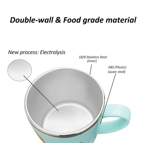 Vista 5 de Tazas Vasos para Bebés y Niños Pequeños Taza con Boquilla de Aprendizaje Entrenadora para Leche Café Chocolate Caliente Taza Entrenadora con Pajita