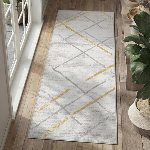 Vista 183 de jinchan Alfombra marroquí de pasillo 2x6 - Alfombra de pasillo lavable a máquina para cocina, alfombra moderna geométrica suave de pelo bajo