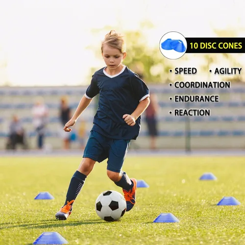 Vista 3 de Juego de entrenamiento de velocidad y agilidad, incluye 1 escalera de agilidad, 4 estacas de acero, 1 cinta para la cabeza deportiva, 1 cuerda
