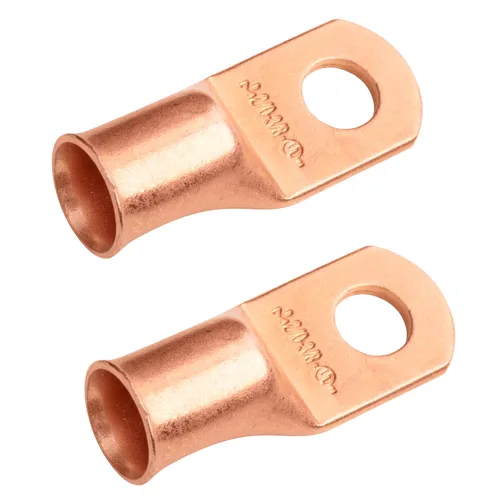 Vista 170 de SELTERM - 5 terminales de anillo resistentes para cable de batería, calibre 1/0 AWG, pernos de 1/2 pulgadas, terminales de calibre 0, ojales