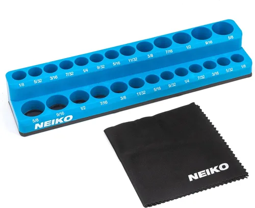 Vista 8 de NEIKO 03975A - Soporte magnético para llaves de tubo, unidad de 1/2 pulgadas, bandeja para llaves de tubo de 25/64 a 1.06 pulgadas SAE, organizador