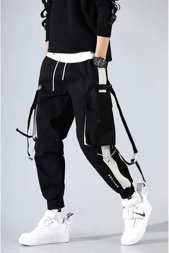 Vista 3 de Astellarie Pantalones deportivos estilo cargo para hombre