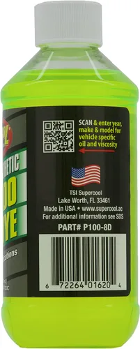 Vista 2 de TSI Supercool P100-8D Aceite PAG Viscosidad 100 con tinte U/V 8 onzas 1-Pack