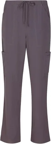 Vista 4 de Natural Uniforms - Conjunto fresco y elástico de ropa quirúrgica con camisa cuello en V y pantalón cargo para mujer, tallas regulares y pequeñas