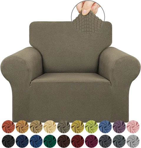 Vista 10 de KEKUOU Funda elástica para sofá biplaza, funda de sofá para sofá de 2 cojines (55-78 pulgadas), protector de muebles con parte inferior elástica