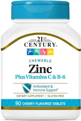 Vista 9 de 21st Century Zinc masticable Withc & B6 - Cereza, 90