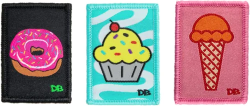 Vista 12 de Dime Bags Parches intercambiables Parches para personalizar bolsas de diez centavos (banana, paleta, sandía)