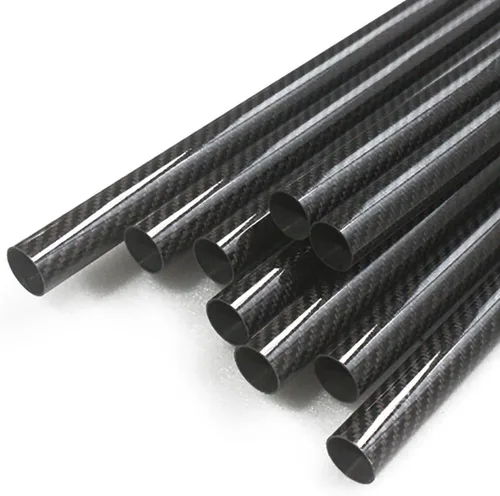 Vista 5 de 2 tubos de fibra de carbono envueltos en rollo con superficie brillante de 0.315 in, 0.394 in, 39.4 ft, 0.551 in, 0.630 in, 0.709 in, 0.787 in