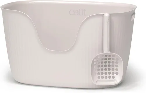 Vista 2 de Catit Caja de arena Loo, color blanco, con cuchara
