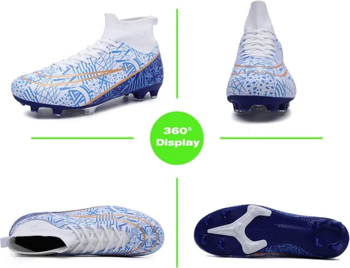 Vista 2 de Tacos de fútbol para hombre y mujer, zapatos de fútbol para interiores y exteriores