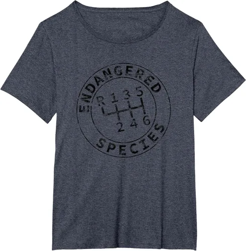 Vista 16 de Endangered Species Stick Shift Manual Transmission Drivers T-Shirt Baby Blue