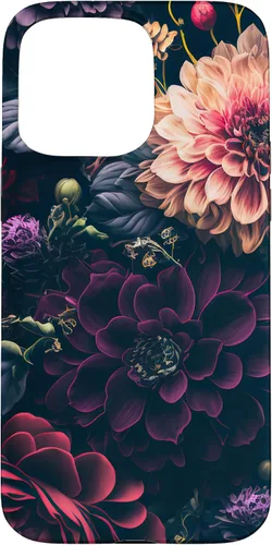 Vista 31 de Dahlia Flower Moody Dark Floral Pink and Purple Pattern Case for iPhone 17