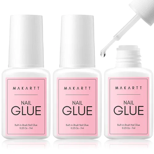 Vista 13 de Makartt Pegamento para uñas acrílicas, pegamento para aplicar con pincel para reparar uñas, pegamento profesional para uñas postizas de larga
