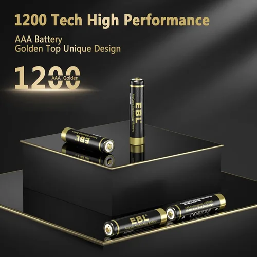 Vista 6 de EBL Cargador de batería con 20 pilas AAA recargables NiMH 1100mAh alto rendimiento