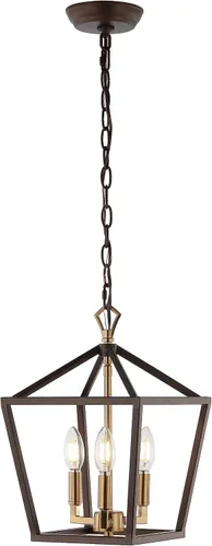 Vista 25 de JONATHAN Y JYL7601A - Lámpara de pagoda regulable y ajustable de metal LED, clásica, tradicional de estilo granja para comedor, sala de estar
