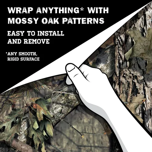 Vista 3 de Mossy Oak Patrones de Caza en Rollo de Camuflaje Mate, Envoltura de Vinilo Autoadhesiva, DIY (48"x12", Break-Up Country)
