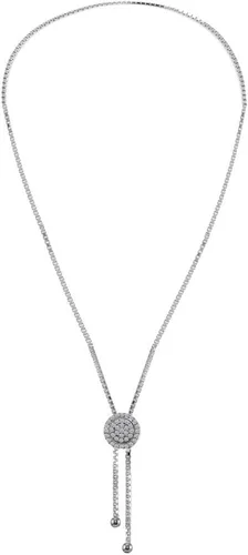 Vista 3 de Collar Lariat ajustable de plata de ley con circonita cúbica, 3 opciones