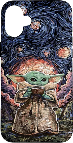 Vista 23 de Star Wars: The Mandalorian The Child Starry Night Style - Carcasa para iPhone 17
