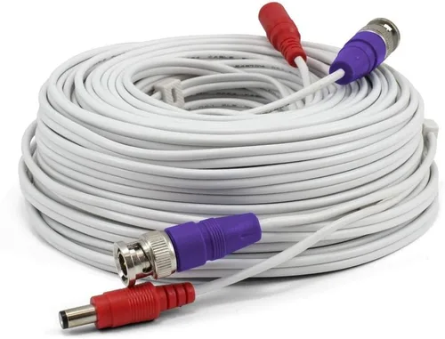 Vista 2 de Swann Cable coaxial BNC para sistema CCTV de cámara de seguridad, cables de alimentación de extensión de audio y video, certificado UL y resistente