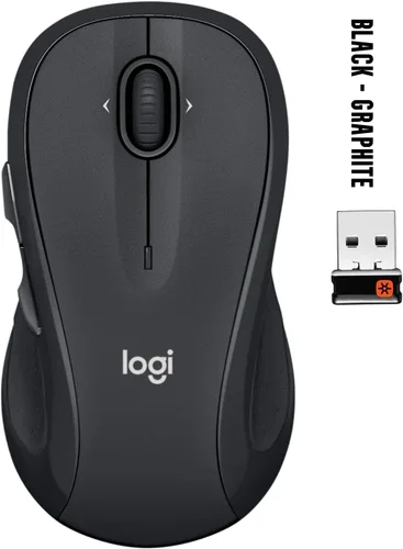 Vista 9 de Logitech M510 - Mouse inalámbrico, ratón para laptop y PC con receptor unificador USB, botones programables - Grafito