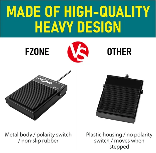 Vista 5 de Pedal de resonancia compacto FZONE para teclados, pianos digitales, sintetizadores, módulos de tono, máquinas de tambor, todo metal, diseño pesado
