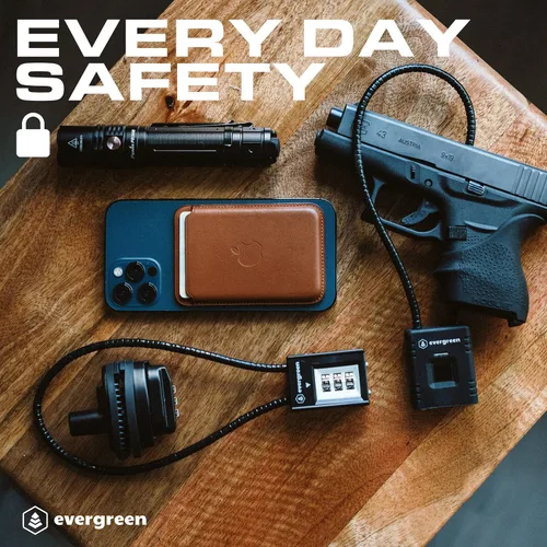 Vista 2 de Evergreen Cerradura de gatillo universal personalizable de combinación de 3 dígitos para pistolas, pistolas, rifles, escopetas, pistolas BB, AR